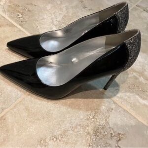 Elegant Black and Silver Women's Heels